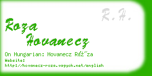 roza hovanecz business card